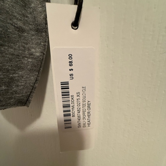 SoulCycle Women’s Emily Heather Gray Cropped Graphic Tee - Size XS - Picture 5 of 5